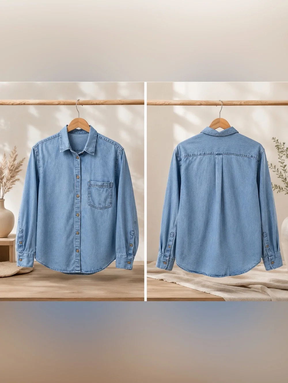 ✨ J.Crew Garçon Classic Fit Light Wash Denim Shirt – Size 6 ✨